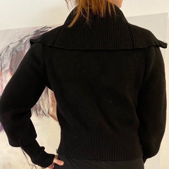 ZARA Black cardigan with zipper size small - Picture 2 of 8